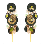 Les Tr&eacute;sors De Lily [Q4973] &ndash; kuldsed rohelised Acapulco disaink&otilde;rvar&otilde;ngad &ndash; 90x30 mm roheline