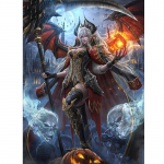 T&auml;ielik 5D-teemantmaali joonisfilm Devil Angel Mosaiic Tikand Ristpistes Kodukaunistus K&auml;sitsi valmistatud 25x30cm