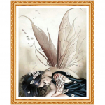 Teemantmaal Ristpistes T&uuml;druku Tikand Portree V&auml;rvipuur Rhinestone Pilt Kodukaunistus 20X30CM