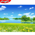 DIY Crystal Full Drill Round 5D Teemantmaali Ristpistes Mosaiik Ringestone 20X30CM