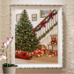 5D DIY Teemanttikandid Rhinestones Teemantmaalid Maastiku Ristpistes Seinakaunistus Full Round 20X30CM