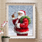 Teemantmaalikomplekt t&auml;isruudu mosaiik-ristpistes tikandiga portree k&auml;sitsi valmistatud kingitus Full Round 20X30CM