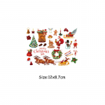 J&otilde;uluvana kingiplaaster r&otilde;ivaste jaoks isetegemine T-s&auml;rk Teksad Dekoratsioon pestav soojus&uuml;lekanne r&otilde;ivaste jaoks J&otilde;ulumemm 12x8.7 cm