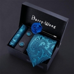 Barry.Wang meeste kaelaside taskur&auml;tik Mansetin&ouml;&ouml;bid Boutonniere Luksuslik Paisley Jacquard kootud siidist lipsude komplekt N-5164 mitmev&auml;rviline