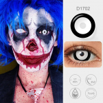 Pseyeche17MM mustvalged Mini Sclera objektiivid Zombie Cosplay kontaktl&auml;&auml;tsed silmadele Halloweeni hirmutavad silmakontaktid maskeraadipeoks 17MM must valge v&auml;rv