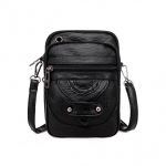 Vintage Crossbody telefonikott PU nahast &otilde;lakott Naiste minik&auml;ekotid 13*6*19cm must