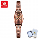 OLEVS-i br&auml;nd koos kinkekarbikellaga Teemant Vintage t&uuml;nnit&uuml;&uuml;pi kvartsist naiste k&auml;ekell