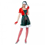 Naiste p&auml;kapikukost&uuml;&uuml;m j&otilde;ulude Mrs Claus Green Outfit piparm&uuml;ndikleit S