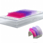 Segav&auml;rvi muutvad lilla roosipunase v&auml;rvi &uuml;hekordsed poogitud kunstripsmed 8-15 mm, c/d, 0,07 mm loomuliku valgusega pikendus, silmameik 0.07mm--C--8mm