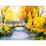 5D isetegemise t&auml;is&uuml;mmargune teemantmaal, maastik, isetegemise teemanttikandid, ristpistes kodukaunistus Full Round 20x30CM