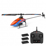 WLtoys XKS K127 RC helikopter kaugjuhtimispuldiga helikopter algajatele 6-teljeline g&uuml;roskoop &uuml;he teraga RC 3 batteries mitmev&auml;rviline