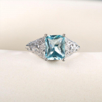 Bella Box ristk&uuml;likukujuline kivist naiste s&otilde;rmused hele taevasinine v&auml;rv Noble Lady s&otilde;rmes&otilde;rmus peo jaoks Kvaliteetsed moeaksessuaarid 6 sinine