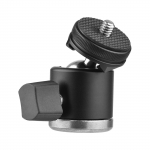 2in1 1/4 kruviga k&uuml;lma jalatsi kinnitusega kuulpea 360 kraadi p&ouml;&ouml;ratav kaheotstarbeline mini kuulpea alumiiniumsulamist must