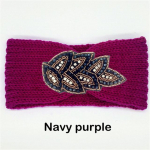 Naiste Rinestone talvine peapael Soojem k&otilde;rva kootud villane peapaelad Turbani pea&uuml;mbris T&uuml;drukute helmestega juuksepael Peakatted Juukseaksessuaarid merev&auml;e lilla v&auml;rv