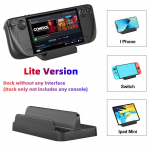 VAORLO auruteki dokkimisjaam teleri alusalus 5-&uuml;hes jaotur, alumiiniumsulamist hoidiku dokk 60 Hz HDMI-&uuml;hilduv USB-C auruteki konsooli jaoks