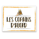 Les Tr&eacute;sors De Lily [A3632] - keraamiline magnet 'Les Copains d'Abord' &otilde;llevalge - 8x6 cm mitmev&auml;rviline