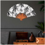 Les Tr&eacute;sors De Lily [R3401] - kleebiste leht  Fantail Palmiers  valge must - 50x70 cm must