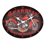 Les Tr&eacute;sors De Lily [R6778] - Vintage must punane metallist seinakell  Motorworks  - 49x39 cm must