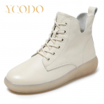 Naiste ja t&uuml;drukute tudengid kevadised ja s&uuml;gisesed nahast poolsaapad vabaaja mugavad veiseliha pehme tallaga poolsaapad 41