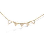 Les Tr&eacute;sors De Lily [R7129] &ndash; kullatud kaelakee 'Sissi' valgest kullast (kolmnurgad) - 40x5mm valge