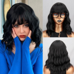 LISI HAIR Naiste mood &otilde;lgade pikkusega must laineline Bob parukas tukkidega S&uuml;nteetilisest kiust laineline parukas igap&auml;evaseks kandmiseks Cosplay
