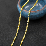 1 hoov/partii &otilde;mbluskristallist kivikett, h&otilde;bedane alus, kivikliss, DIY iluriiete aksessuaarid 2.4mm kollane