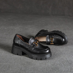 Esimene kiht veisenahast v&auml;ikseid nahast kingi Naiste Briti retrov&auml;rvi metallist pandlaga p&auml;tid Paksud tallad t&otilde;stavad kirjanduslikku vormijalatsid 34 must