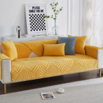 Paks pehme diivani kate Universaalne diivanite r&auml;tik libisemisvastane kombineeritud diivanipadja kate elutoa kaitsmiseks 90x160cm 1pcs kollane