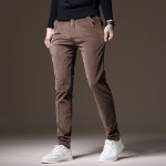 Slim Fit elastsed v&auml;ikesed sirge toruga meeste vabaaja p&uuml;ksid kevadine trend Korea versioon uus kevad ja s&uuml;gis Tavalised velvetist p&uuml;ksid s&uuml;gis 28