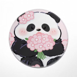 GIMIRO Panda hiirepadi libisemisvastane [ 22cm x 22cm ] &Uuml;mmargused hiirepadjad oranž