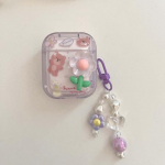 Relif 3D Flower Cute Bear Butterfly Ins V&otilde;tmehoidja Cartoon Imd k&otilde;rvaklappide &uuml;mbris Apple Airpod 1 2 Pro 3 2. laadimiskarbi &uuml;mbrisega For Airpods 3 (2021)