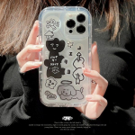 Graffiti Ins Cartoon Protector Shell for Iphone 11 12 13 Promax 14 Pro Max Armas koera tulbi lill Armas p&otilde;rutuskindel telefoni&uuml;mbris For iphone 14plus