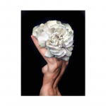 Dekoratiivne maal Elutuba Kodukaunistus Lilled Suled Naine Abstraktne L&otilde;uendimaal Seinakunstitr&uuml;kk Plakati pilt 20x30cm