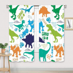 Vikerkaar &Uuml;kssarviku kardinad T&uuml;drukud Magamistoa Sisustus Poiste Dinosauruste Kardinad V&auml;rvilised multifilmid Dino lastele Safari Metsloomad Aknakatted W66 X H160cm X 2