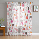 Naine Kosmeetika K&uuml;&uuml;nelakk t&uuml;llkardinad elutoa kaunistamiseks Moodne &scaron;ifoonist Sheer Voile k&ouml;&ouml;k Magamistoa aknakardin 1 PCS W100XH250cm