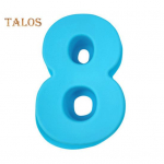 K&uuml;psetusvormi dekoratiivne k&auml;sitsi valmistatud korduvkasutatav, &uuml;sna vastupidav 3D numbritega &scaron;okolaadivormi peotarbed