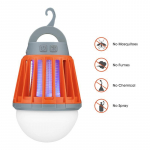 Mosquito Zapper Lantern &ndash; kaasaskantav, veekindel s&auml;&auml;set&otilde;rjelamp 2000 MAh USB-laetava akuga oranž