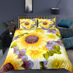 3D Sunflower seeria kodu voodipesukomplekt tekikate ja padjap&uuml;&uuml;r Austraalia/EL/USA &uuml;he-/kaheinimesevoodi t&auml;issuuruses kodukaunistus Baby 100x135cm