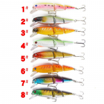 8 TK kolmeosaline uppunud kalas&ouml;&ouml;t litriga k&otilde;va s&ouml;&ouml;daga 11,5 cm/15 g 8PCS