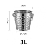 Champagne Chilled Wine Beer Red Wine Cube Bar Ktv Two Handles Bucket Gold Golden Thick Tiger Head ice bucket champagne 3LFSy black