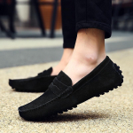 Meeste mokassiinid Penny Wildsmith Loafer Driving Gommino Comfort Flats vabaaja slip-ons Suures suuruses seemisnahast kingad meestele &uuml;le suurusega EU: 38 must
