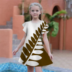 T&uuml;drukute punaste lehtede mustriga kleidid Lastele T&uuml;drukute peokleit Liibuv Liibuv l&uuml;hikeste varrukatega seelik &uuml;le 4-aastastele t&uuml;drukutele 80 sinine