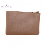 Naiste rahakott, kaasaskantav mini l&uuml;hike lit&scaron;i mustriga kunstnahast kaardihoidja, sile lukuga &otilde;huke rahakoti m&uuml;nt helepruun v&auml;rv