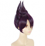 Anime lilla l&uuml;hike parukas Danganronpa V3: Killing Harmony Momota Kaito Tume Kost&uuml;&uuml;m Dangan Ronpa S&uuml;nteetiline Juus Peoparukad Purple Short Wig lilla