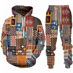 Kevad-s&uuml;gis uus Aafrika 3D-print meeste dressi&uuml;likond vabaaja kapuuts + p&uuml;ksid 2tk komplektid &uuml;lisuur dressipluus mood meeste r&otilde;ivad 4XL