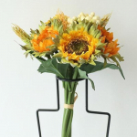 1 hunnik kunstlilled p&auml;evalilled K&auml;sitsi seotud kimp v&otilde;ltslilled koduse pulmapeo kaunistamiseks kollane