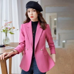 Kvaliteetne moodne ja elegantne roosa mantel naistele, ideaalne s&uuml;gistalv S