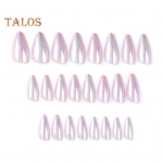 1 komplekt Naiste Kunstikomplekt Vajutatavad k&uuml;&uuml;ned Lillav&auml;rvi geel v&otilde;ltsk&uuml;&uuml;ned L&uuml;hikesed kantavad kunstk&uuml;&uuml;ned Prantsuse kunstk&uuml;&uuml;ned DIY manik&uuml;&uuml;ri tarvikud lilla