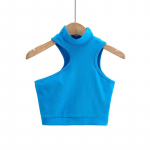 Naiste k&otilde;rge kaelusega ja v&auml;ljal&otilde;igatud detailidega aktiivne as&uuml;mmeetriline viljakast S roheline