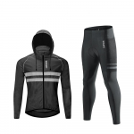 WOSAWE meeste jalgratturi pikkade varrukatega maastikujalgratta jope ja p&uuml;ksid hingav v&auml;lispordiriietus M must